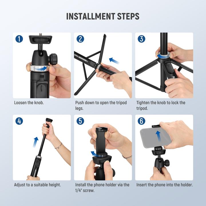 Image du produit Neewer Extendable Phone Tripod With Remote