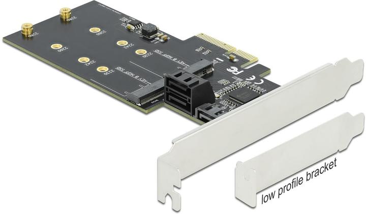 Produktbild Delock SATA-Controller PCI-Ex4 - 3xSATA3, 2xM.2 Key-B