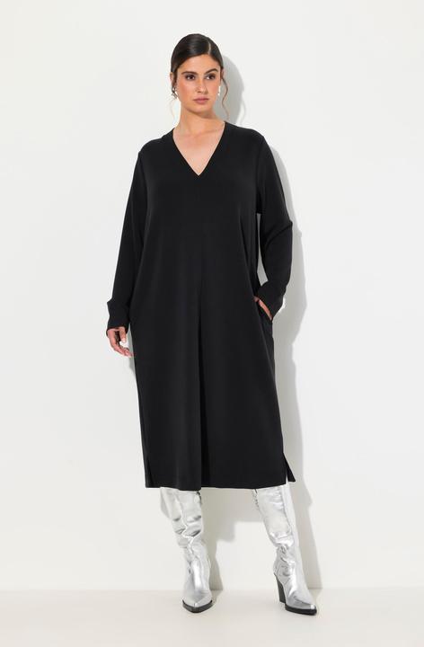 Produktbild Ulla Popken Sweatkleid, V-Ausschnitt, Langarm, Taschen, Modalmix (46, 48)