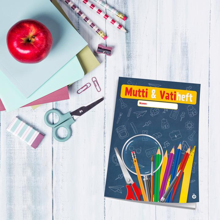 Produktbild Magni Mutti- & Vatiheft A6 Tafel blau (A6, Liniert, Kein Einband)