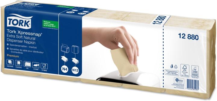 Actual product image Tork Serviet Xpressnap natural 21,6x16,5cm 2 fold N4 8000stk/pak - (8000 pcs.) (21.30 x 16.50 cm)