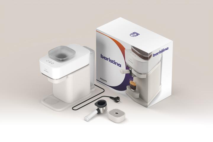 Produktbild Philips Baristina - Bar300/00 - Espressomaschine - Kaffeemaschine mit Bohnen - Weiss (Bar300/00)
