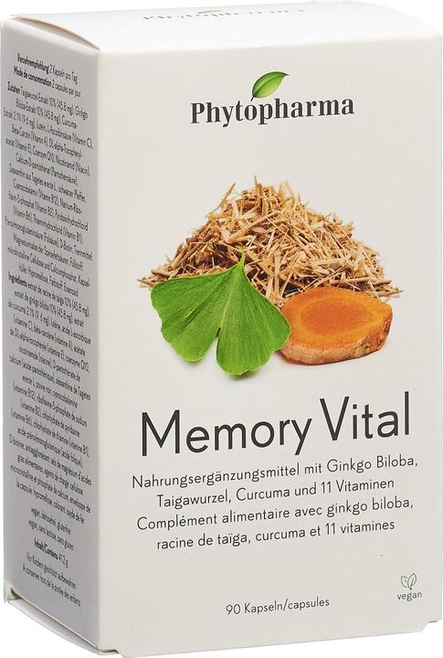 Actual product image Phytopharma Memory Vital Caps 90 Caps (90 Piece, Capsules, 70 g)