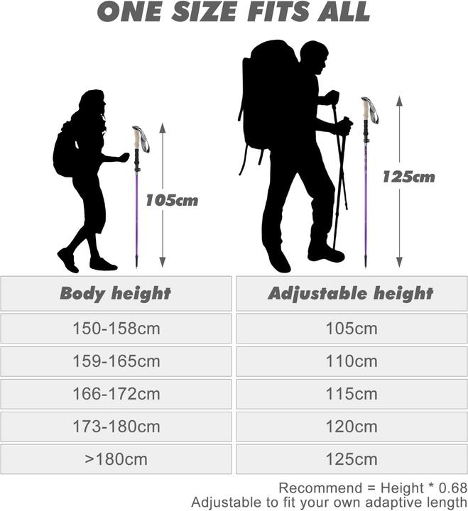 Immagine prodotto Gibohom Faltbare Trekkingstöcke mit Gummipuffern