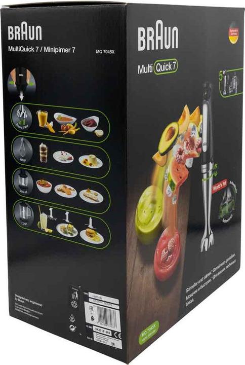 Actual product image Braun Blender MultiQuick 7 MQ7045X Silver Black