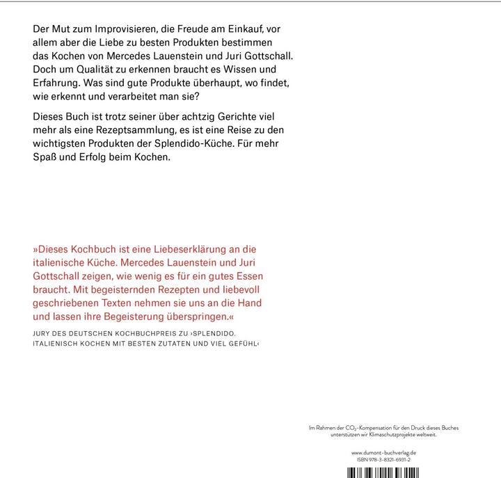 Actual product image Splendido. Italienische Produktkunde und Rezepte (German, Mercedes Benz Benz, Juri Gottschall, 2023)
