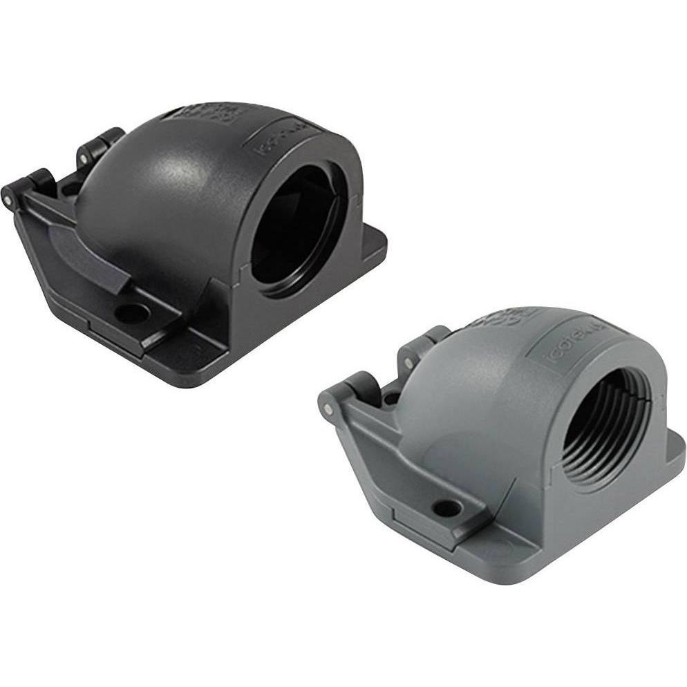 Icotek, Accessori per il passaggio dei cavi, 31422.900 Kabeldurchführung gewinkelt Schwarz 1 St.