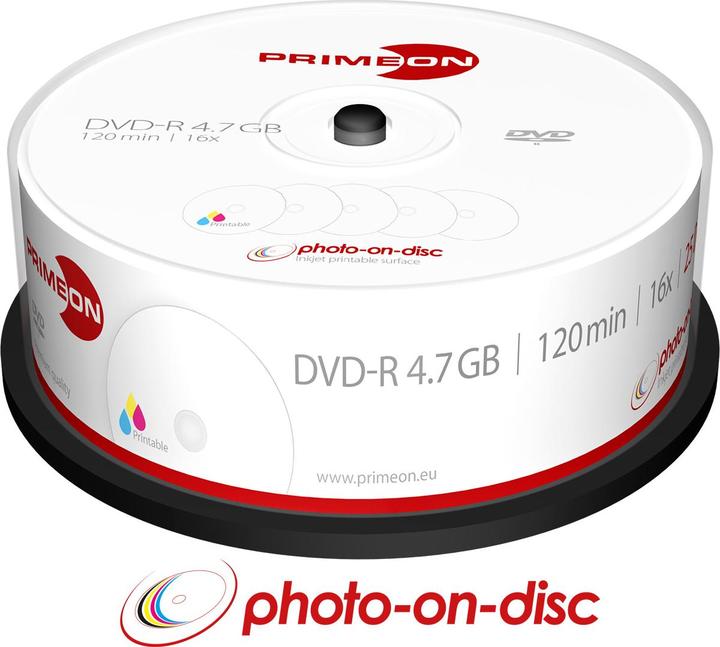 Actual product image Primeon DVD-R 25 spindle (25x)