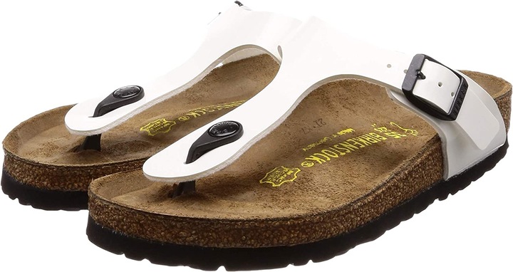 Actual product image Birkenstock GIZEH Kids Birko-Flor Narrow - White Lacquer (31)