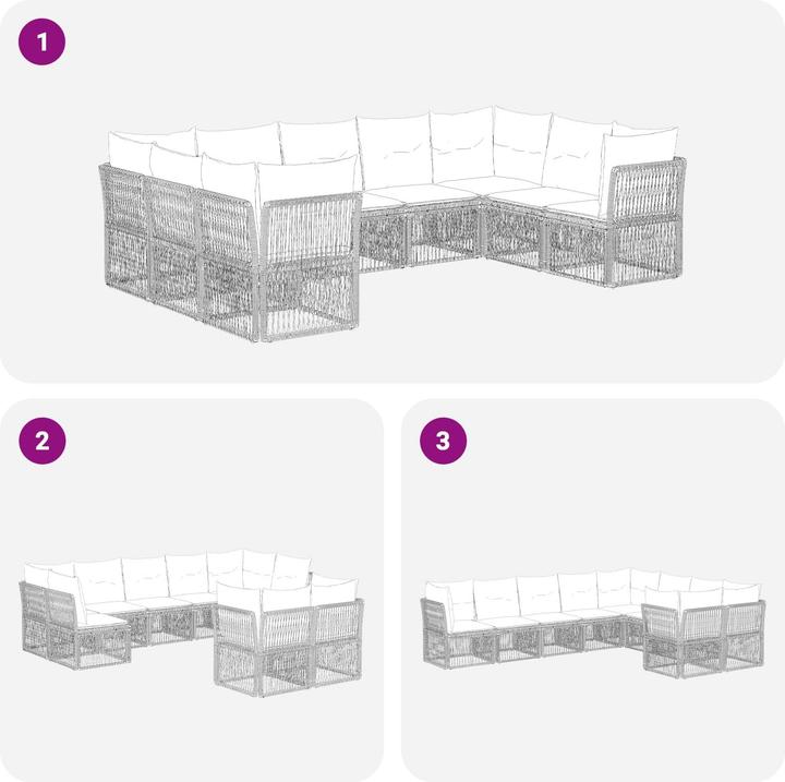 Produktbild vidaXL Gartensofa-set