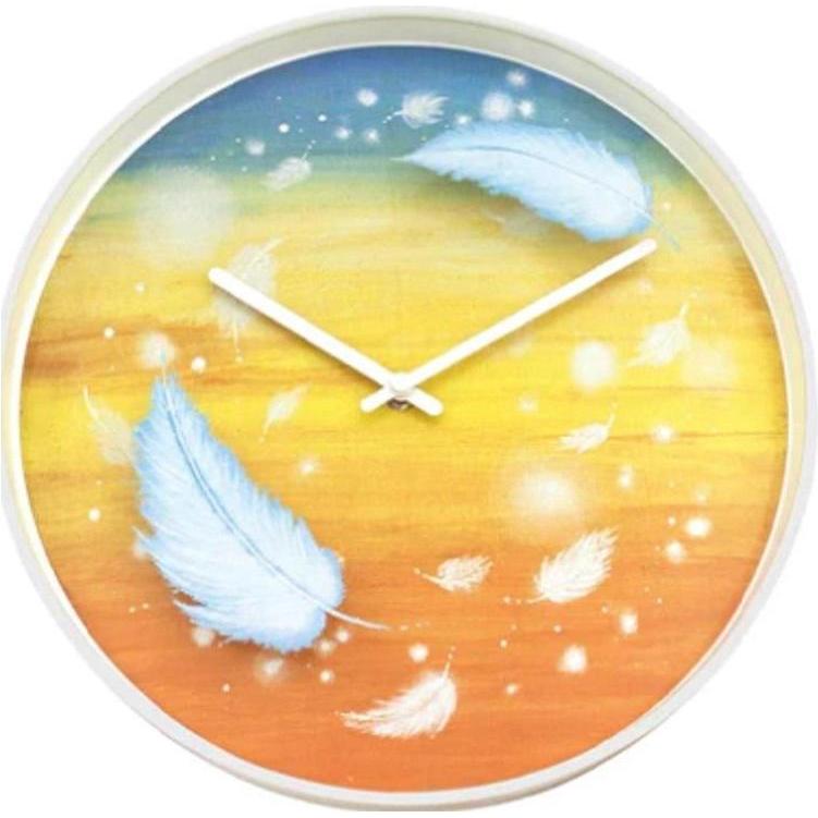 Nextime, Wanduhr, 3311 - Wanduhr "Feathers", Lautlos, Mehrfarbig, Kunststoff, 30 cm (30 cm)
