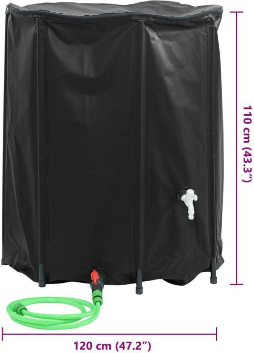 Actual product image VidaXL Wassertank mit Wasserhahn Faltbar 1250 L PVC (1250 l)