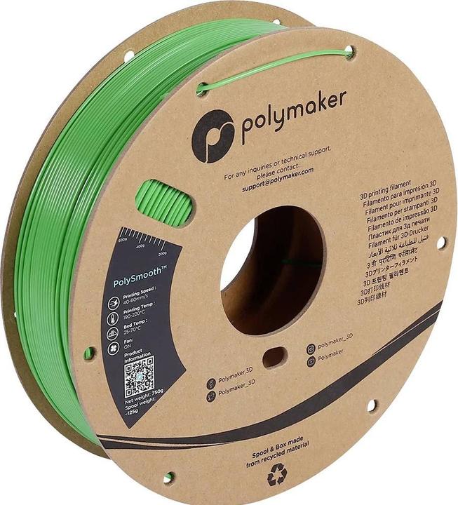 Poly PolySmooth 1.75 mm 0.75 kg Green - Filament für eine extrem glatte Oberfläsche (PVB, 1.75 mm, 750 g)
