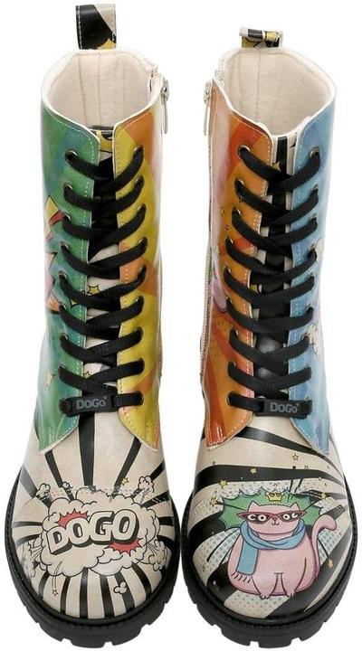 Actual product image Dogo Vegan Leather Multicolor Long Boots (39)
