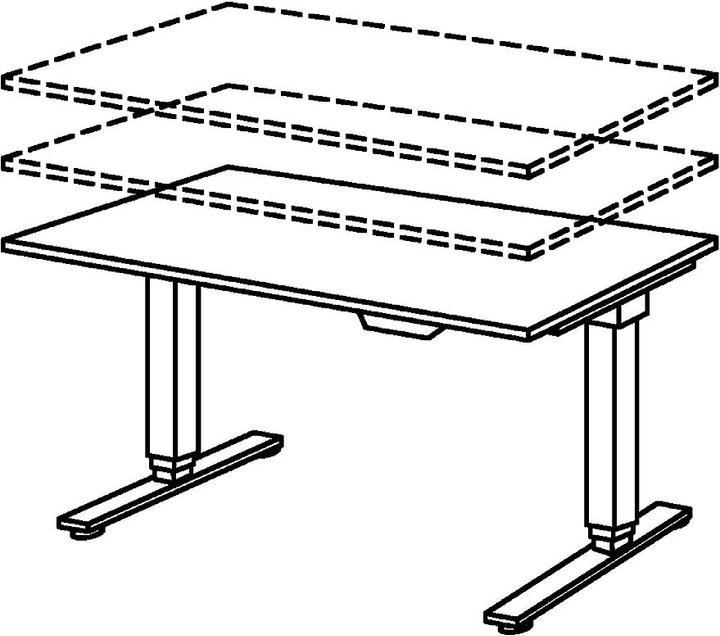 Produktbild Hammerbacher UPLINER-2.0 Stehschreibtisch (120 x 80 x 128.50 cm)