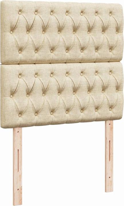 Actual product image vidaXL Bo x springbett mit Matratze 200 x 200 cm Stoff (200 x 200 cm)