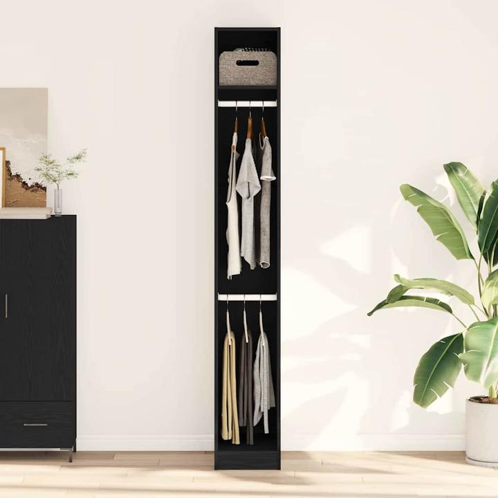 Immagine prodotto vidaXL Armadio in rovere nero 30x50x200 cm in legno ingegnerizzato (30 x 50 x 200 cm)
