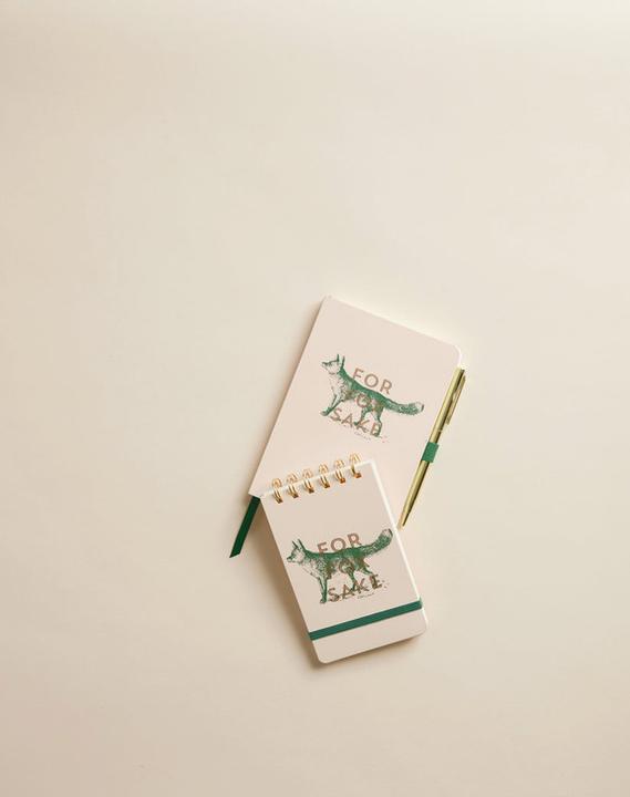 Actual product image Designworks Vintage Sass Notebook with Pen - For Fox Sake (Lined, Hardcover)