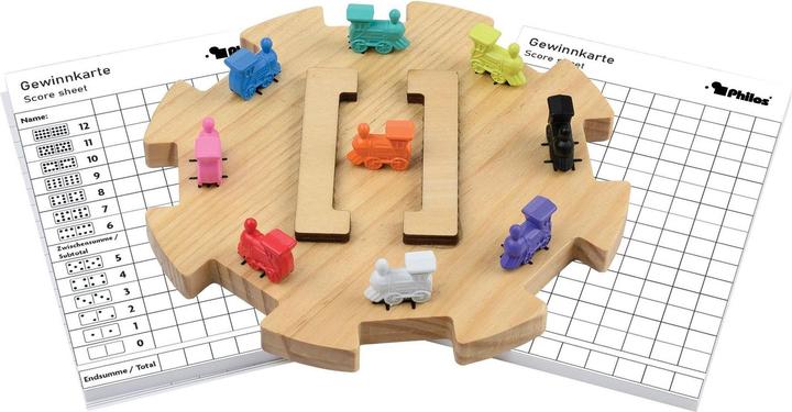 Produktbild Philos Domino Mexican Train - Erweiterungs-Set (Dänisch, Deutsch, Englisch, Französisch, Italienisch, Schwedisch, Spanisch)