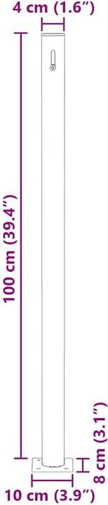 Actual product image vidaXL Seitenmarkise (3 m)