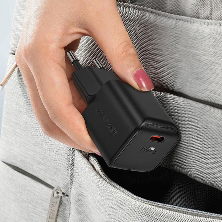 Image du produit Acefast Chargeur mural A73 Mini PD 20W GaN USB-C - noir (20 W, 1 portion)