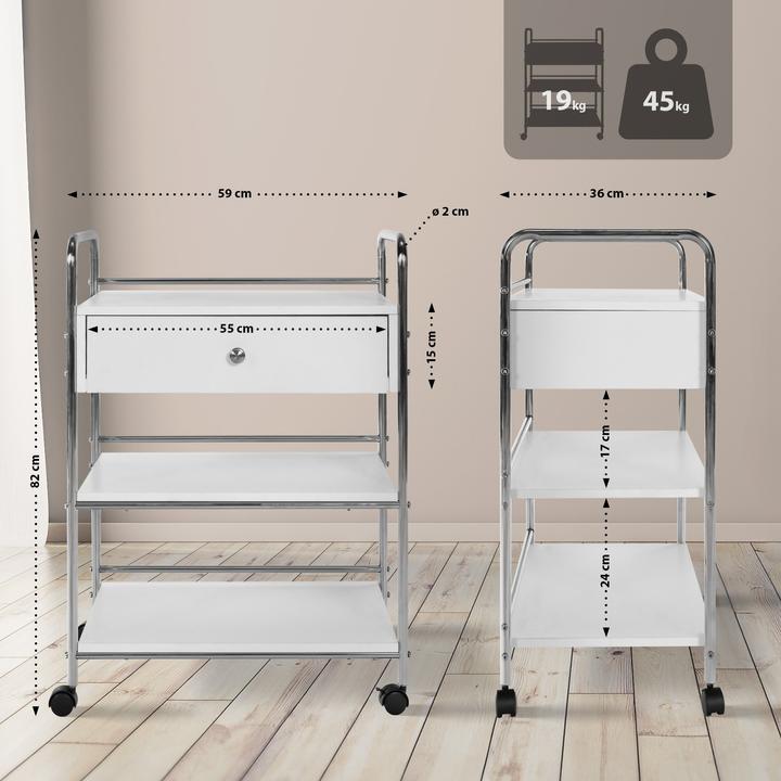 Produktbild CLP Gerätewagen PL912, weiss