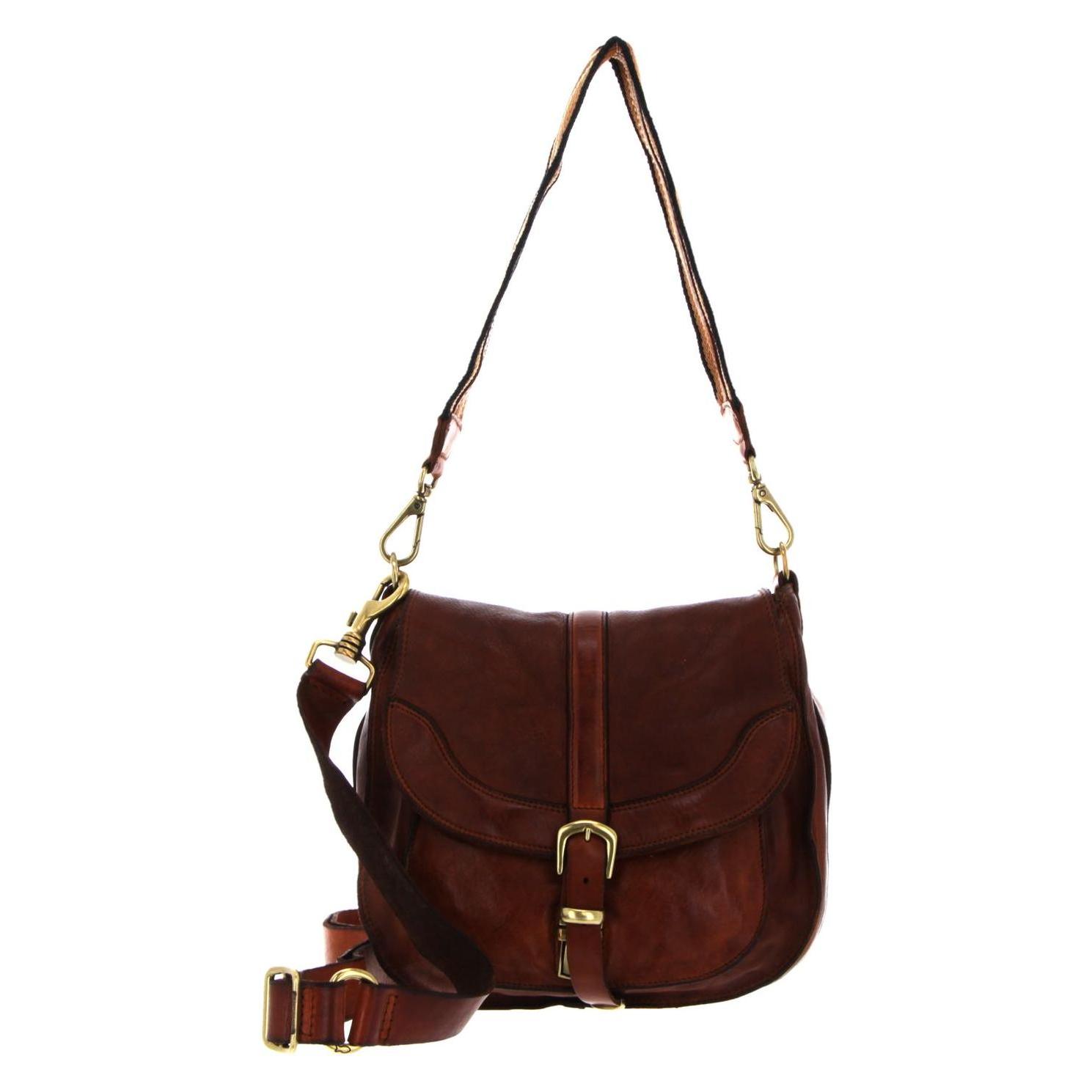 Campomaggi, Damen, Handtasche, Shoulder Bag With Buckle, Braun