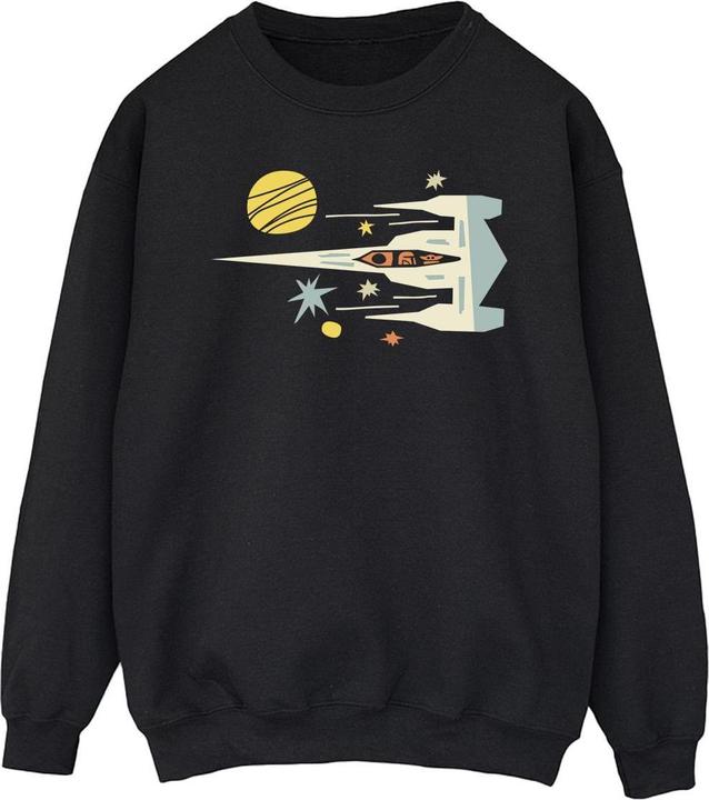Actual product image Star Wars Mens The Mandalorian Cutout Ship Sweatshirt (L)