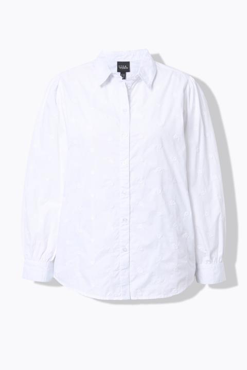 Immagine prodotto Ulla Popken Camicia, ricamo cuore, linea ad A, collo a camicia, manica lunga (54)