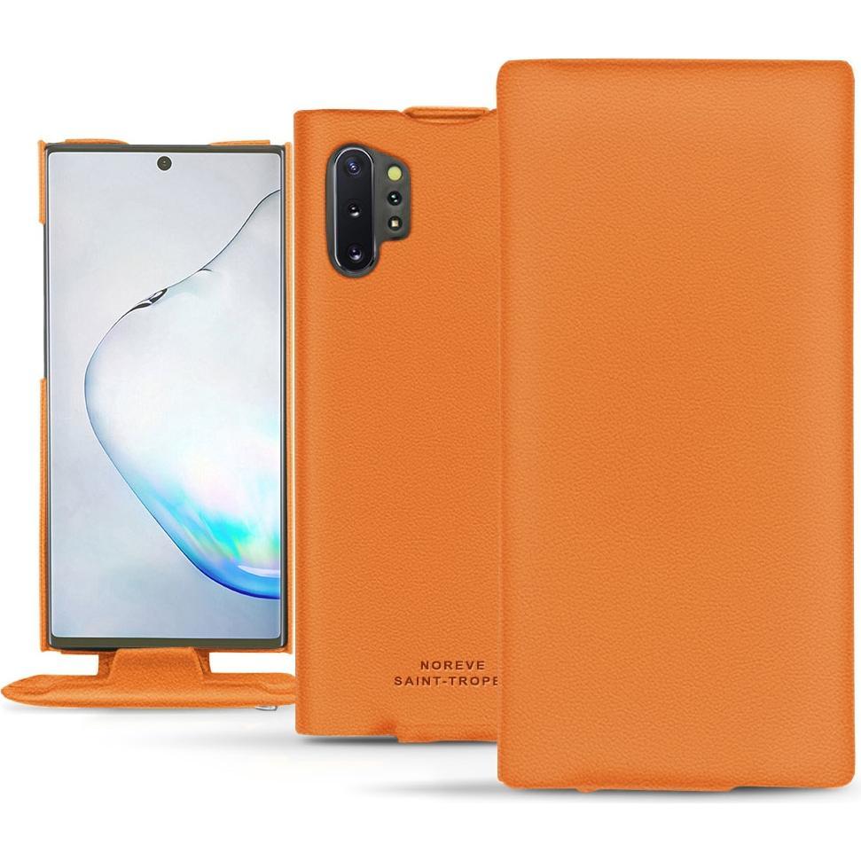 Noreve Lederschutzhülle vertikal (Samsung Galaxy Note 10+), Smartphone Hülle, Orange