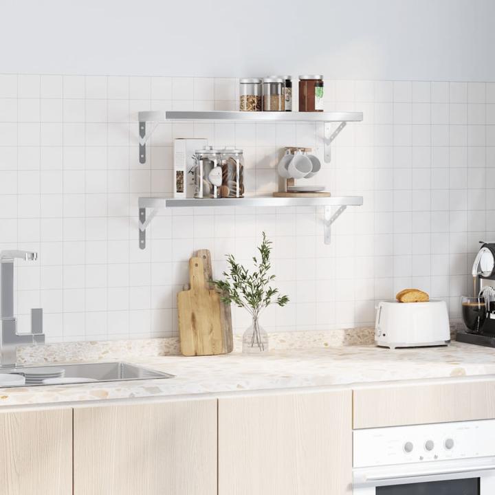 Produktbild vidaXL Wandregale 2 Stk. 75 x 23,5 cm Edel