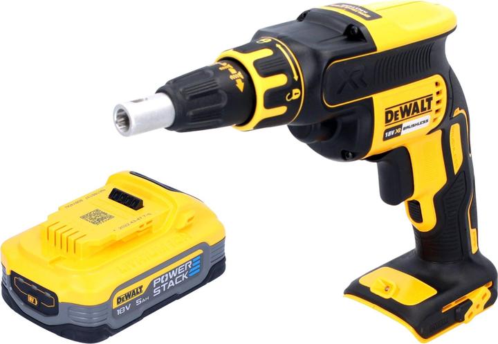 Actual product image DeWalt DCF 620 N Akku Trockenbauschrauber 18 V 30 Nm Brushless + 1x Powerstack Akku 5,0 Ah - ohne (Drywall screwdriver)
