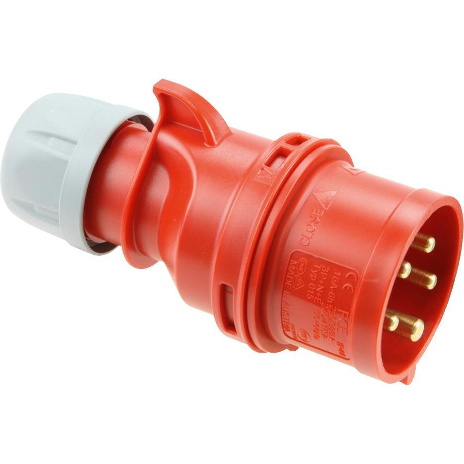PCE, Netzstecker + Netzkupplung, 025-7 Stecker 32A 5p 7h SHARK (CEE 16/7)