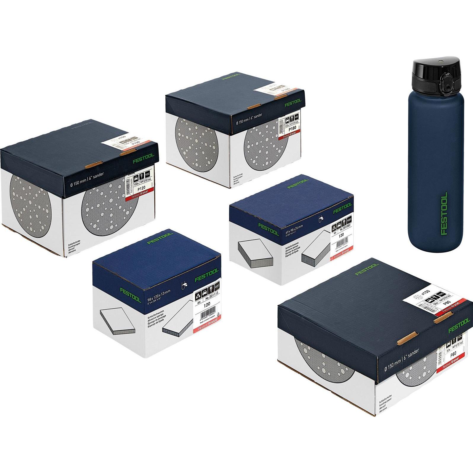Thumbnail - Festool, Schleifmittel, Granat Super Pack (P80, P120, P180)