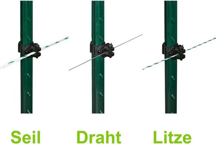 Produktbild Corral T-Post pinlock insulator, black, 25 pcs