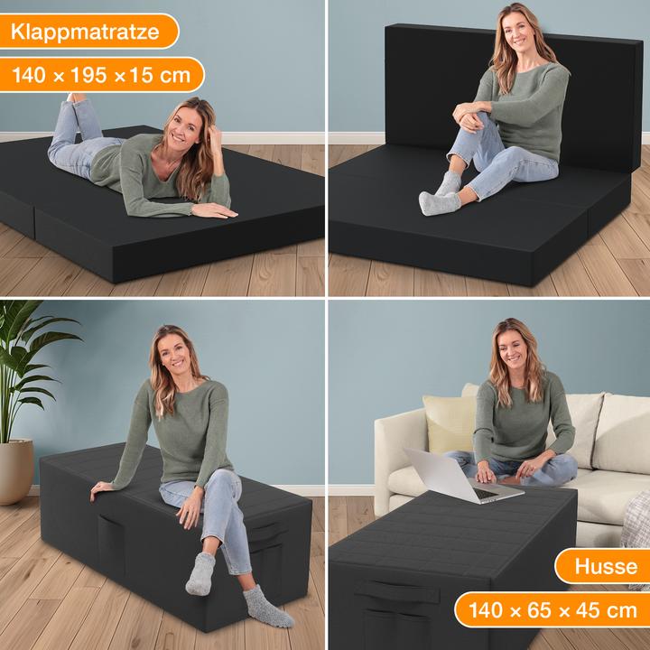 Actual product image Bestschlaf Folding mattress incl. cover & transport bag (140 x 195 cm, Foam core)