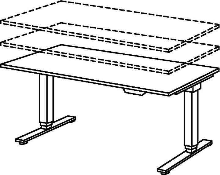 Produktbild Hammerbacher UPLINER-2.0 Stehschreibtisch (160 x 80 x 128.50 cm)