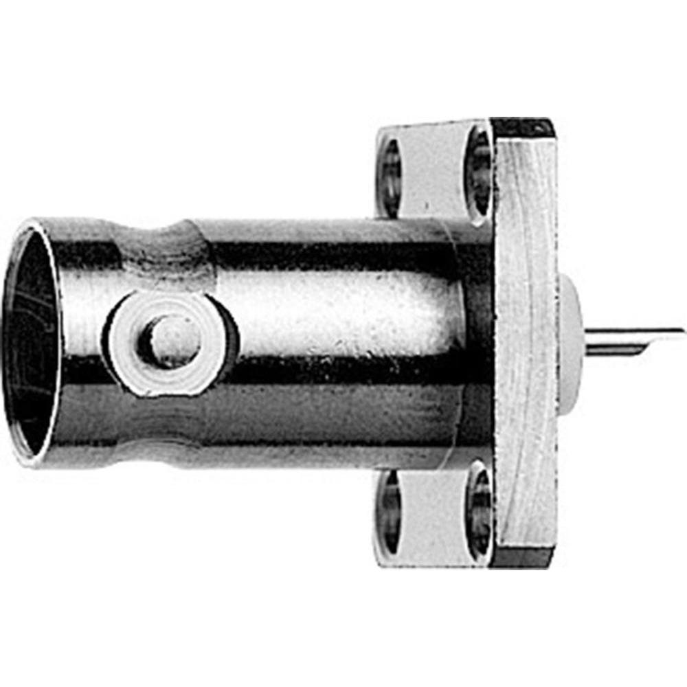 Telegärtner BNC-Einbaubuchse mit Flansch 50 Ohm, Z05, a=Ø2.8, Elektronikkabel + Stecker, Gold