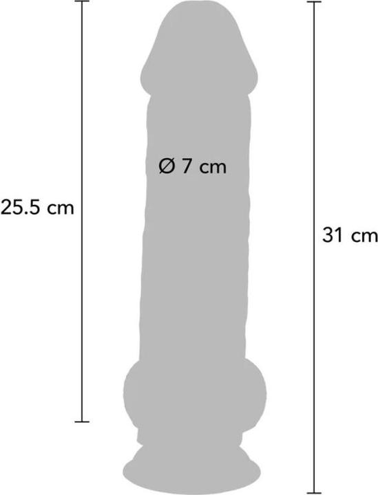 Image du produit ToyJoy Deluxe Dual Density Thick Dildo TPE 31 cm