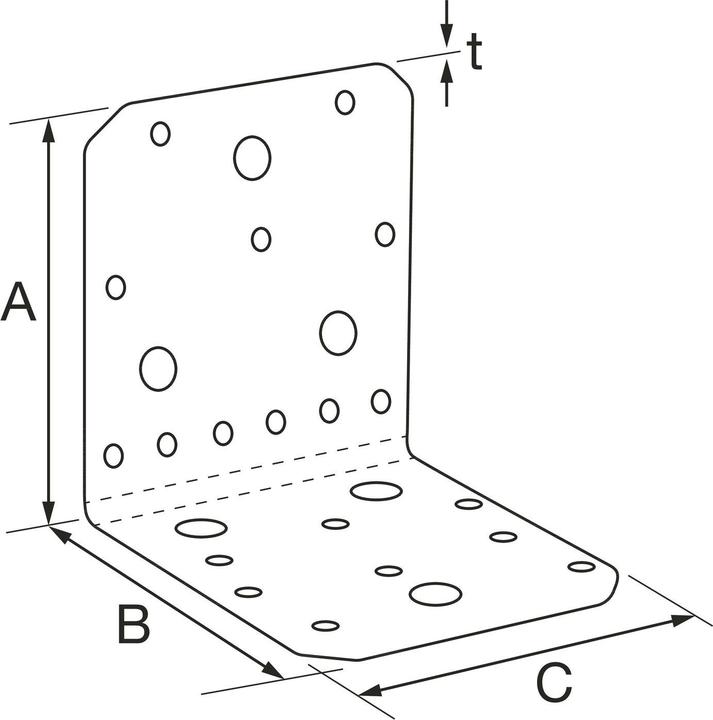 Image du produit Simpson Sst Equerres SST, type 105 acier zingué 103x (Connecteur coudé, 1 pcs)