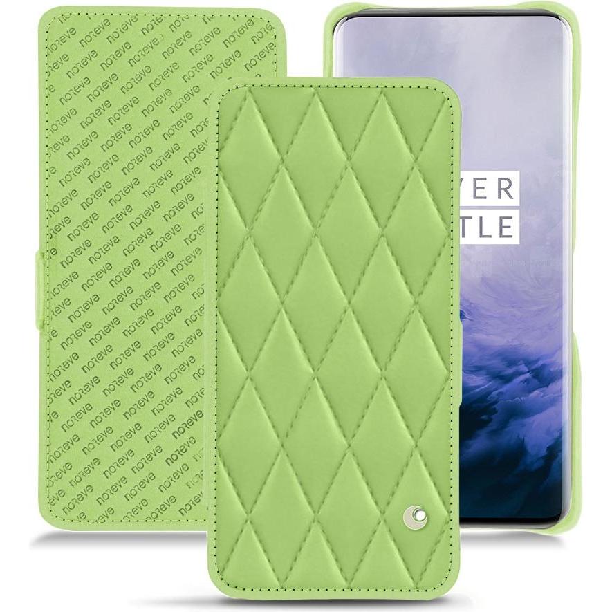 Thumbnail - Noreve Lederschutzhülle horizontal (OnePlus 7 Pro), Smartphone Hülle, Grün