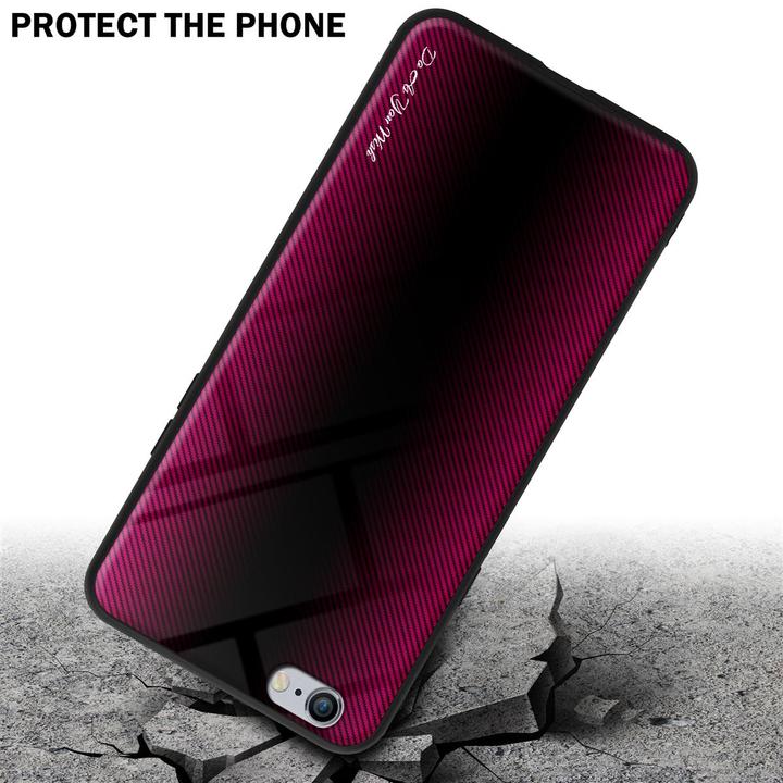 Actual product image Cadorabo TPU Striped Glass Cover (Apple iPhone 6 Plus)