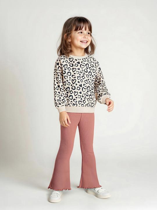 Actual product image Vertbaudet Mädchen-Set: Sweatshirt & Flared-Leggings (140)