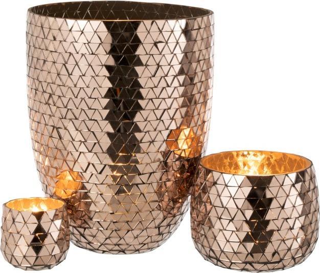 Image du produit J-Line Vase & photophore Mosaïque Ø 23/H 29 cm (Ø 23 x 29 cm)