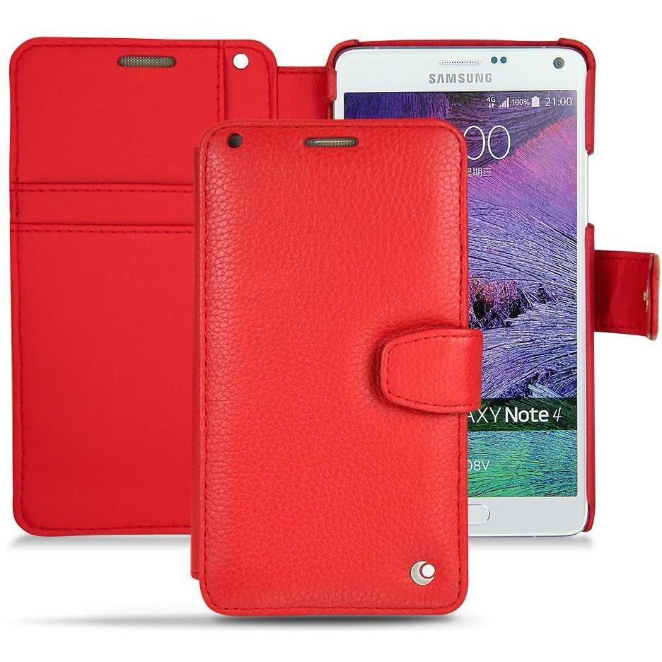 Noreve Lederschutzhülle Wallet (Samsung Galaxy Note 4), Smartphone Hülle, Orange
