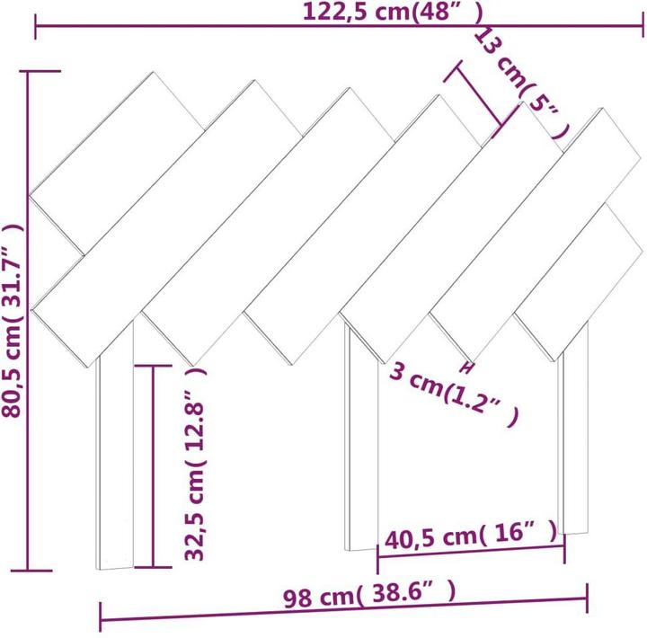 Immagine prodotto VidaXL Ute (122,5 x 3 x 80,5 cm)