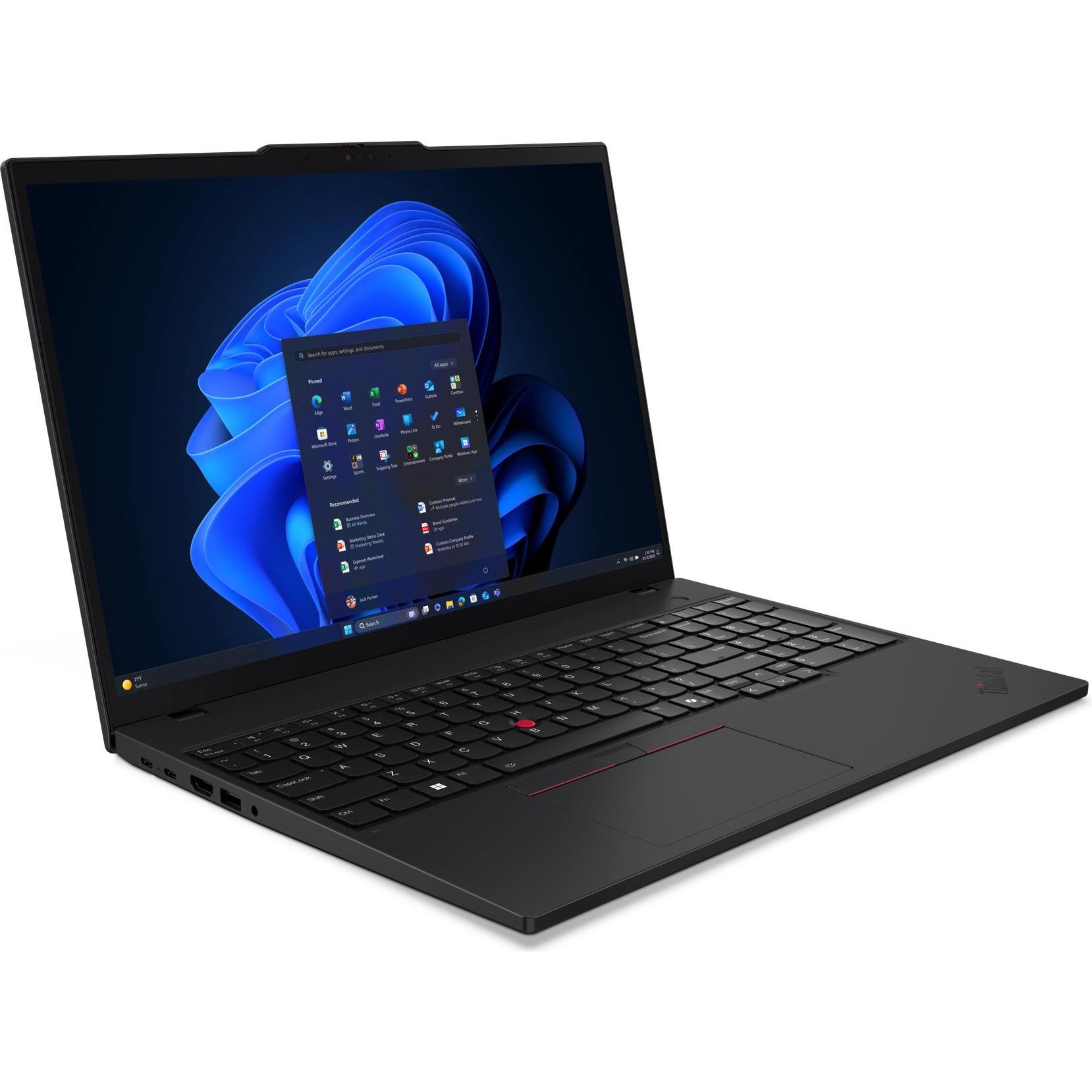 Lenovo ThinkPad T16 Gen 4 (16", 1000 GB, 32 GB, DE, Intel Core Ultra 5 225U), Notebook, Schwarz