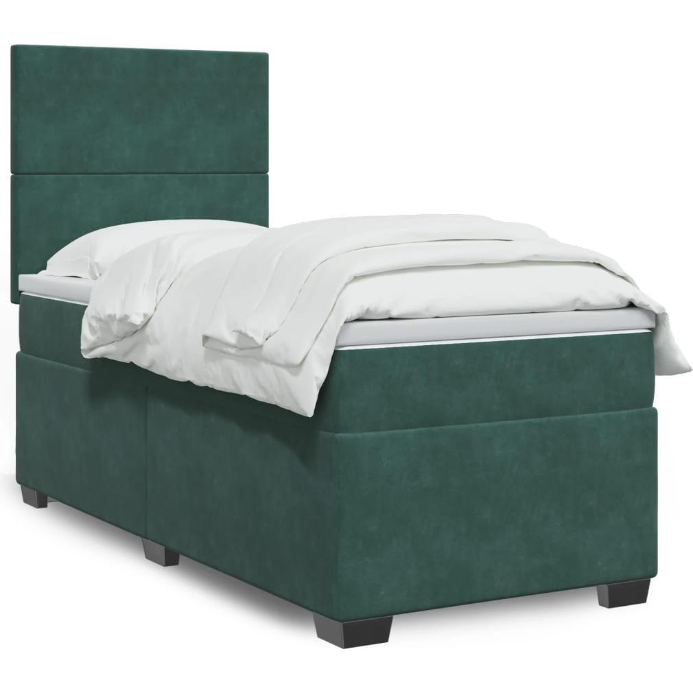 VidaXL, Bett, Bo x springbett mit Matratze 80 x 200 cm Samt (80 x 200 cm)