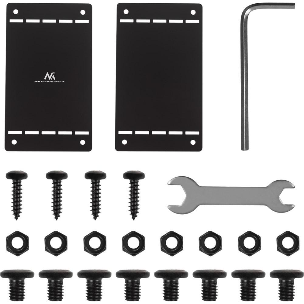 Maclean, Portacavi, Kompaktowy Organizer Podbiurkowy Na Kable Max. Obciążenie 5kg Czarny Mc-107 B