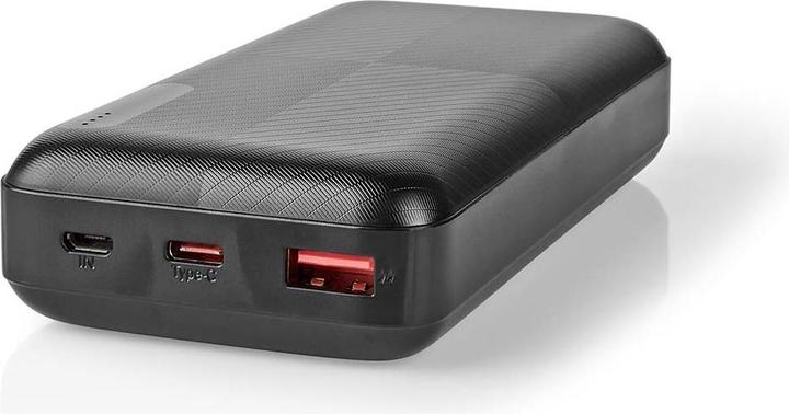 Productafbeelding Nedis Powerbank | 20000 mAh | 2x 3.0 A | Aantal uitgangen: 2 | Uitgangsaansluiting: 1x USB-A / 1x U (20000 mAh, 18 W, 74 Wh)